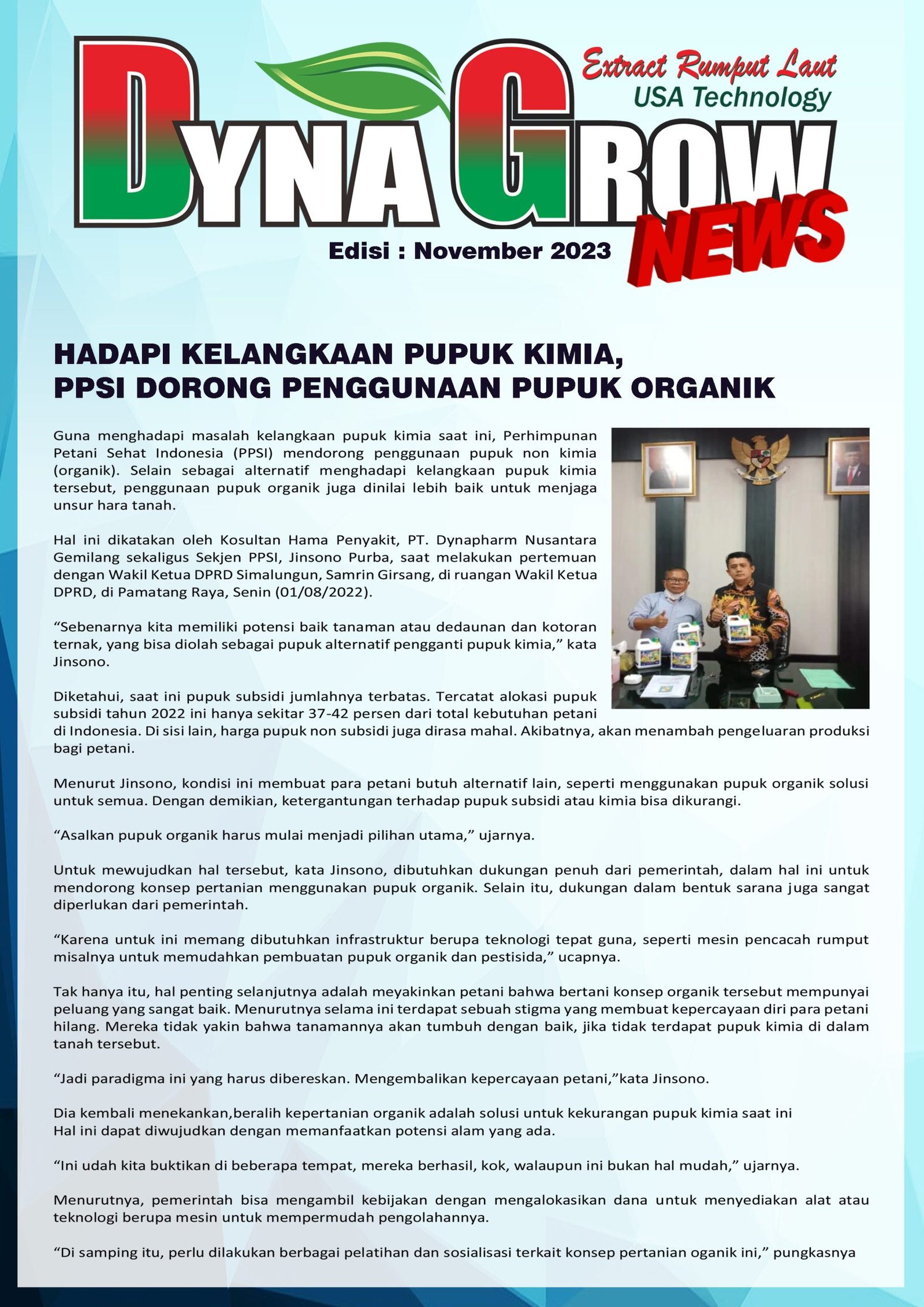 Read more about the article Dynagrow News Edisi November