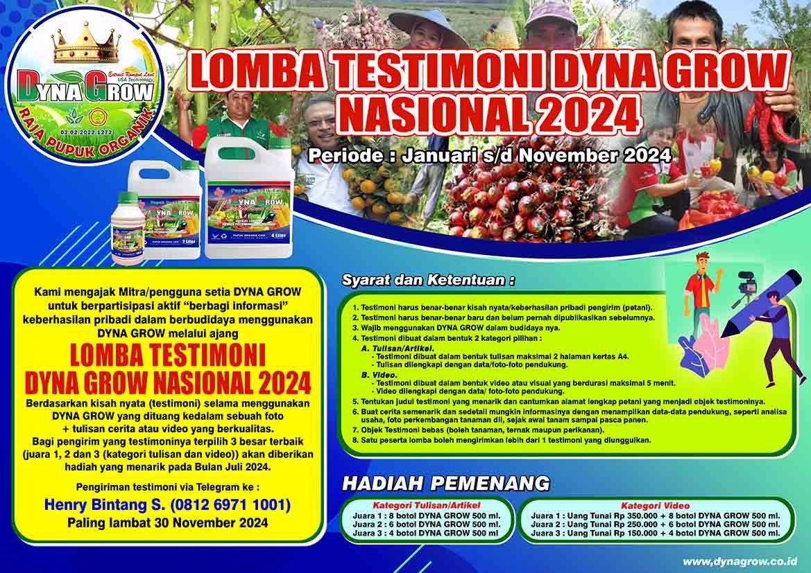 Read more about the article LOMBA TESTIMONI DYNA GROW NASIONAL 2024